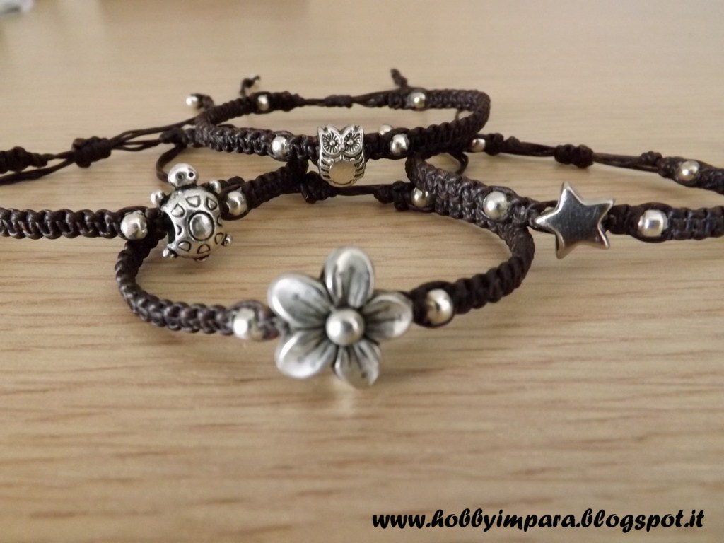Hobbyimpara: Braccialetti macramÃ¨ charms