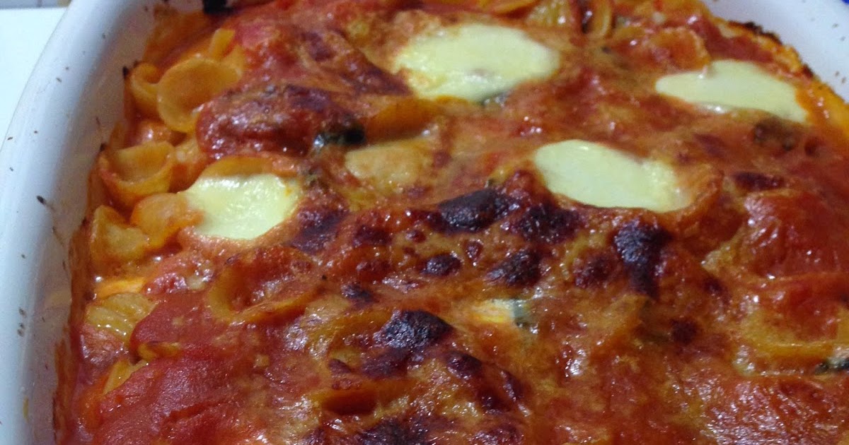 salt sugar & i Jamie Oliver's Baked Pasta with Tomatoes & Mozzarella