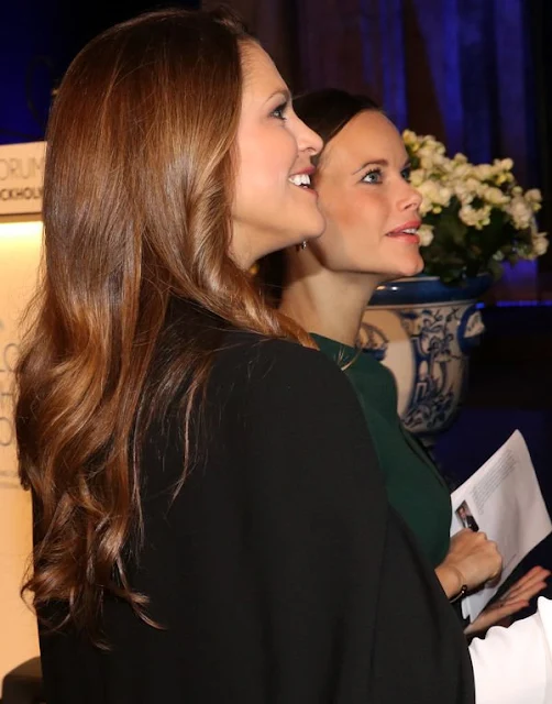 Princess Madeleine of Sweden and Princess Sofia of Sweden attended the Global Child forum at the Royal Palace in Stockholm