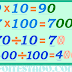 Dividir e multiplicar valores por dez e 100. Conta simples