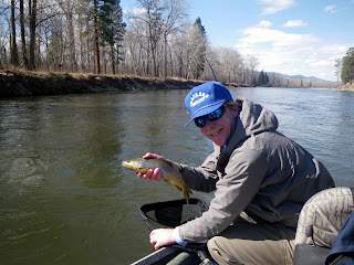 Bitterroot River mid-week, good fishing and pretty spring day