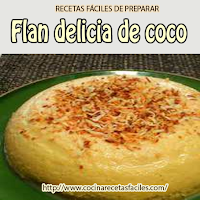 Flan delicia de coco leche condensada,leche,huevos,sal,crema de coco,coco rallado,