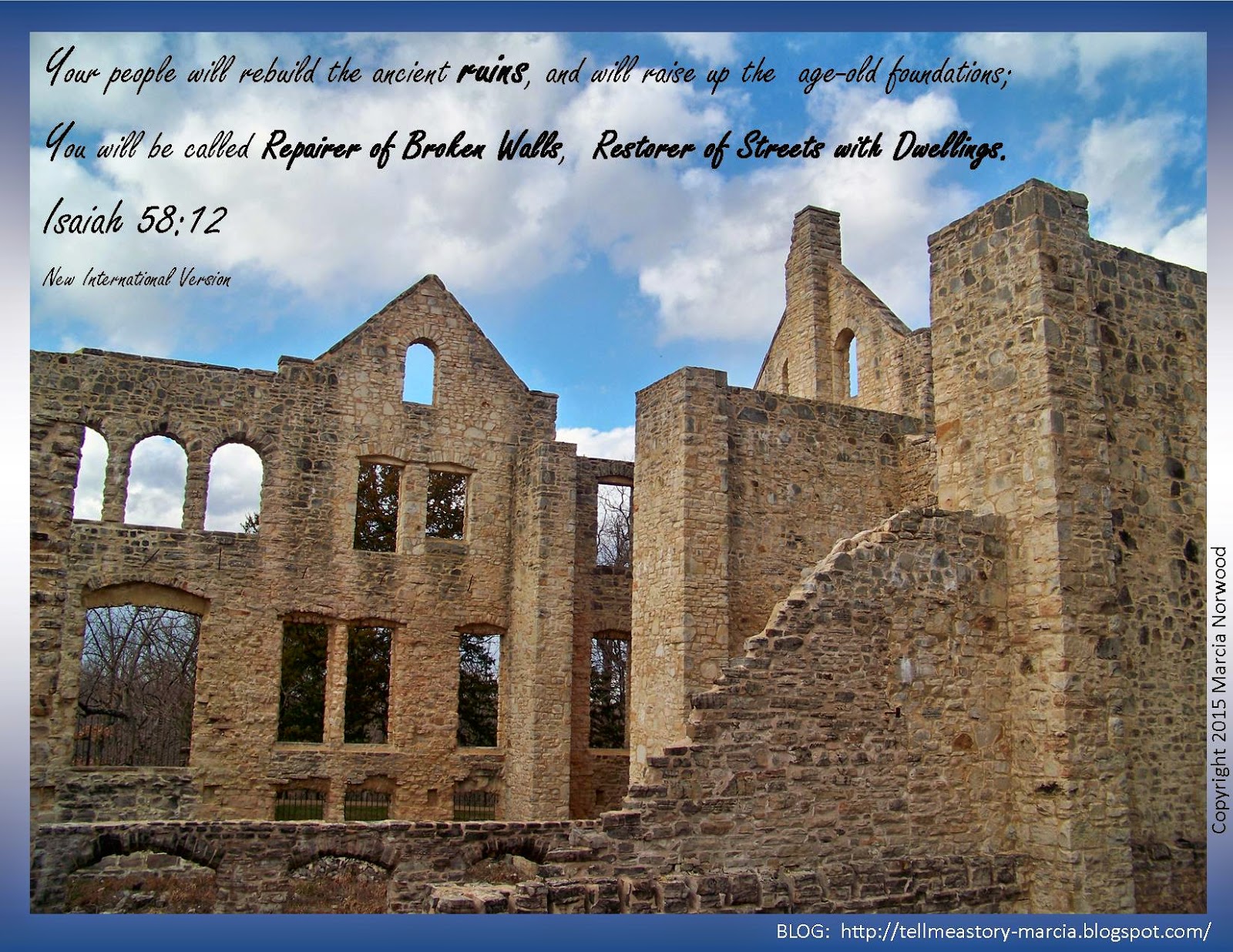 Tell Me A Story REPAIRER OF BROKEN WALLS