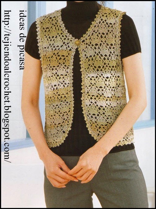 TEJIDOS A CROCHET - GANCHILLO - PATRONES: CHALECO DAMA TEJIDO A ... TEJIDOS A CROCHET - GANCHILLO - PATRONES: CHALECO DAMA TEJIDO A ...