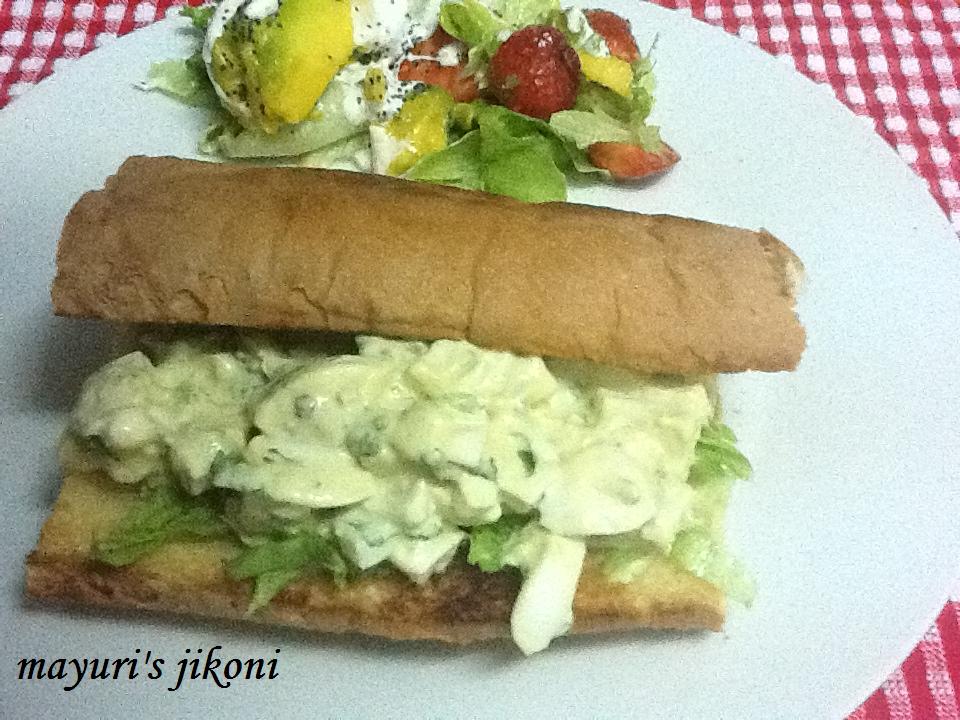 Mayuri's Jikoni 322.egg avocado mayonnaise sandwich