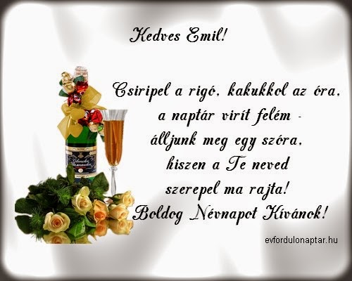 Május 28 - Emil névnap - névnap, mai névnap, női névnapok, férfi névnapok, névnapok, keresztnevek, utónevek, nevek, névnap köszöntő Május 28 - Emil