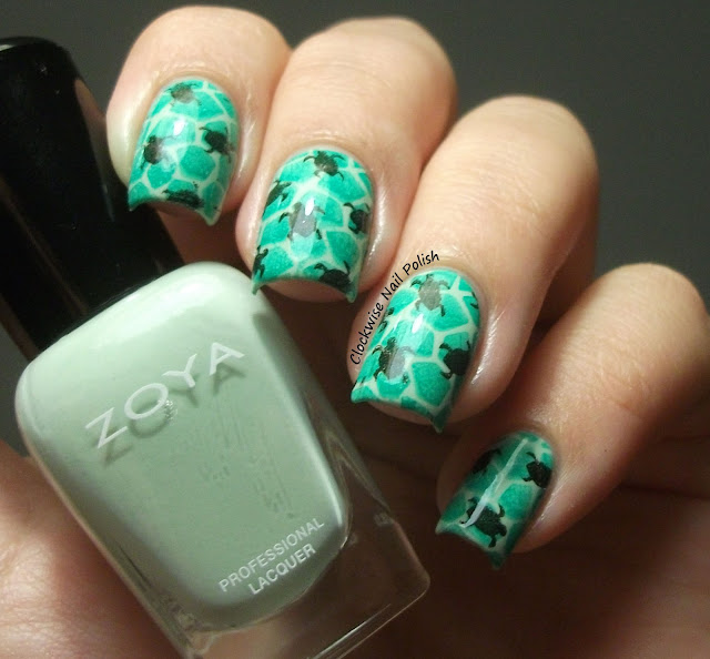 The Clockwise Nail Polish: StampAholics ST01 Plate Review & Zoya Neely