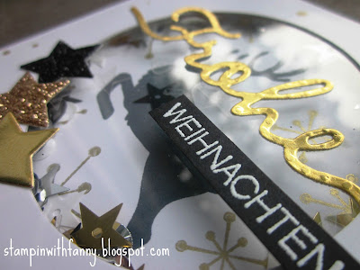 stampin with fanny: MtS #91: Frohe Weihnachten in Gold-Schwarz-Weiß