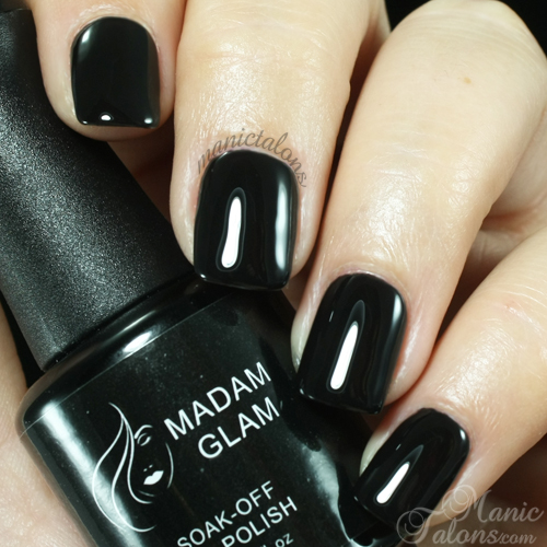 Madam Glam Gel Polish Perfect Black Swatch