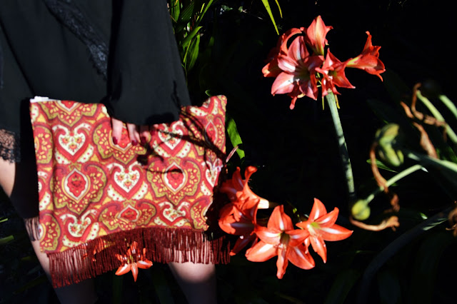 fringe clutch bag bohemian fringe bag