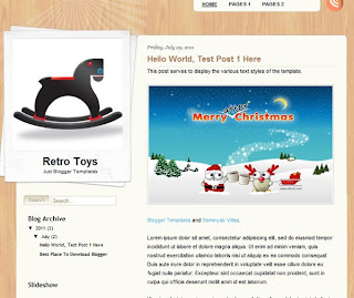 Retro Toys Blogger Template