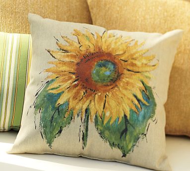 Crafty Couture Painted Sunflower Pillow