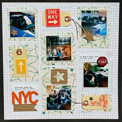 Road Trip - Layout  Vacation scrapbook, Travel scrapbook pages,  Scrapbooking layouts travel