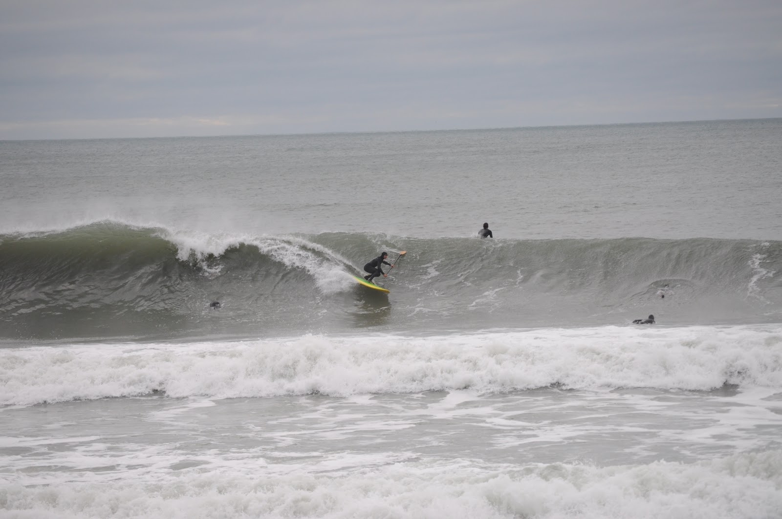 Winter Surfing Wrightsville Beach slipfin