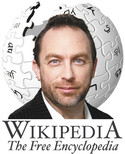 Jim Wales C Founder Wikipedia Greets Editorial Stock Photo - Stock Image