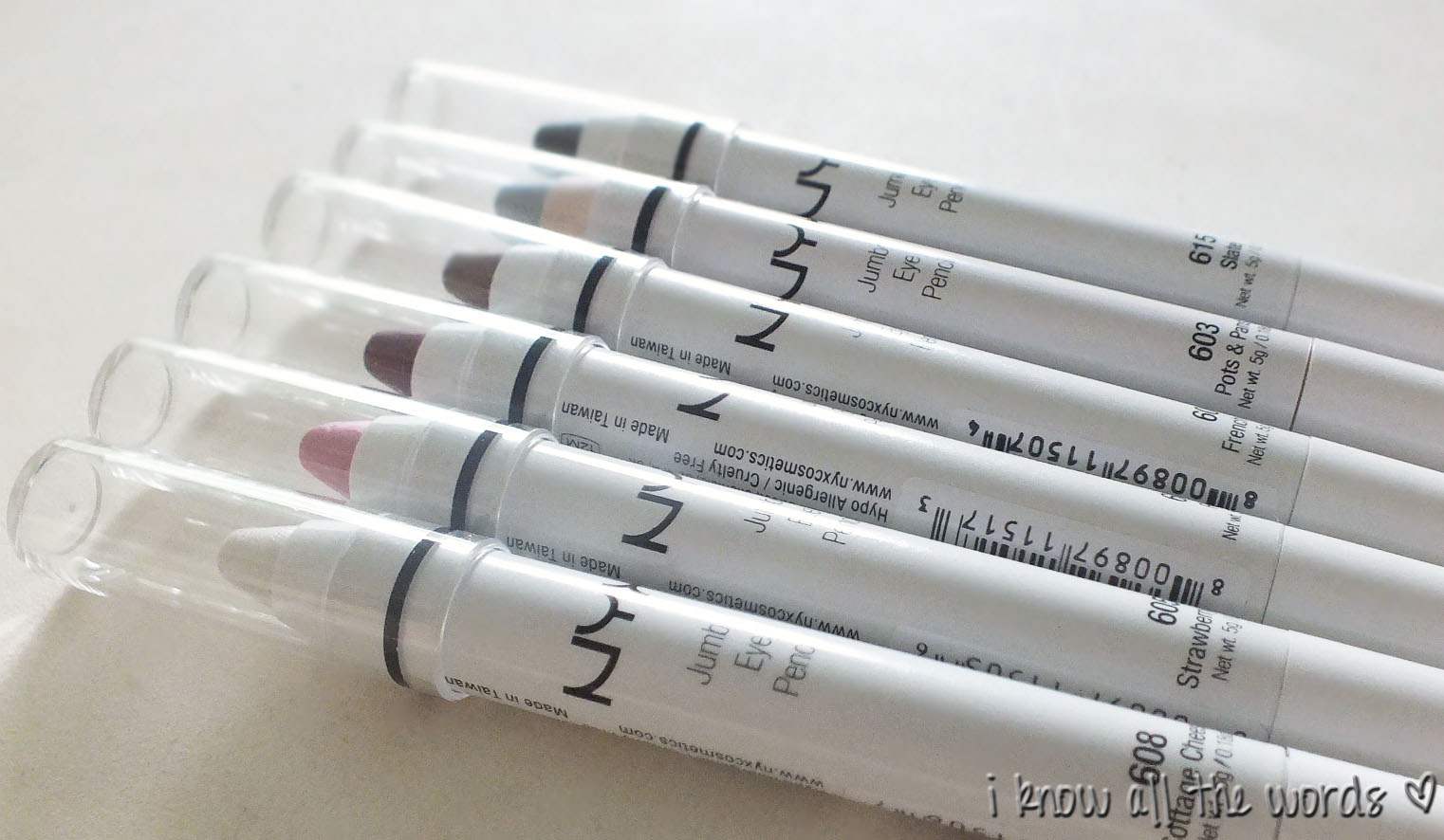 Review NYX Jumbo Eye Pencils I Know all the Words