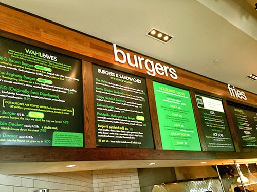 Wahlburgers Menu