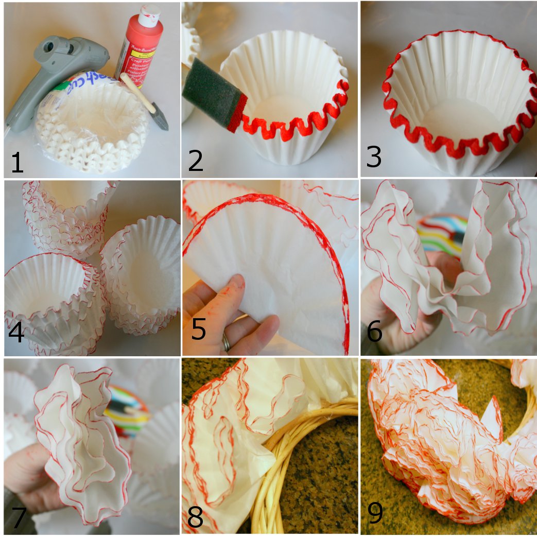 Cottage Frameworks Coffee Filter Christmas Wreath