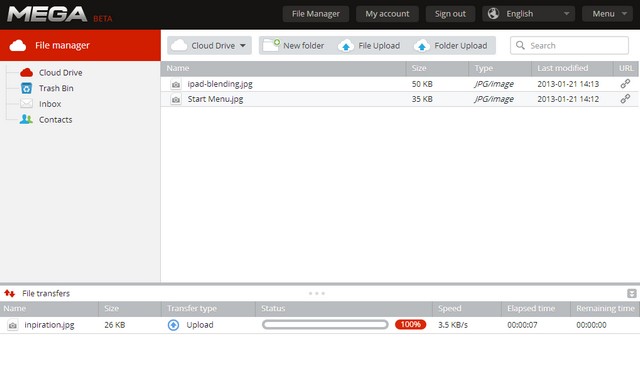 Mega cloud storage mega file sharing