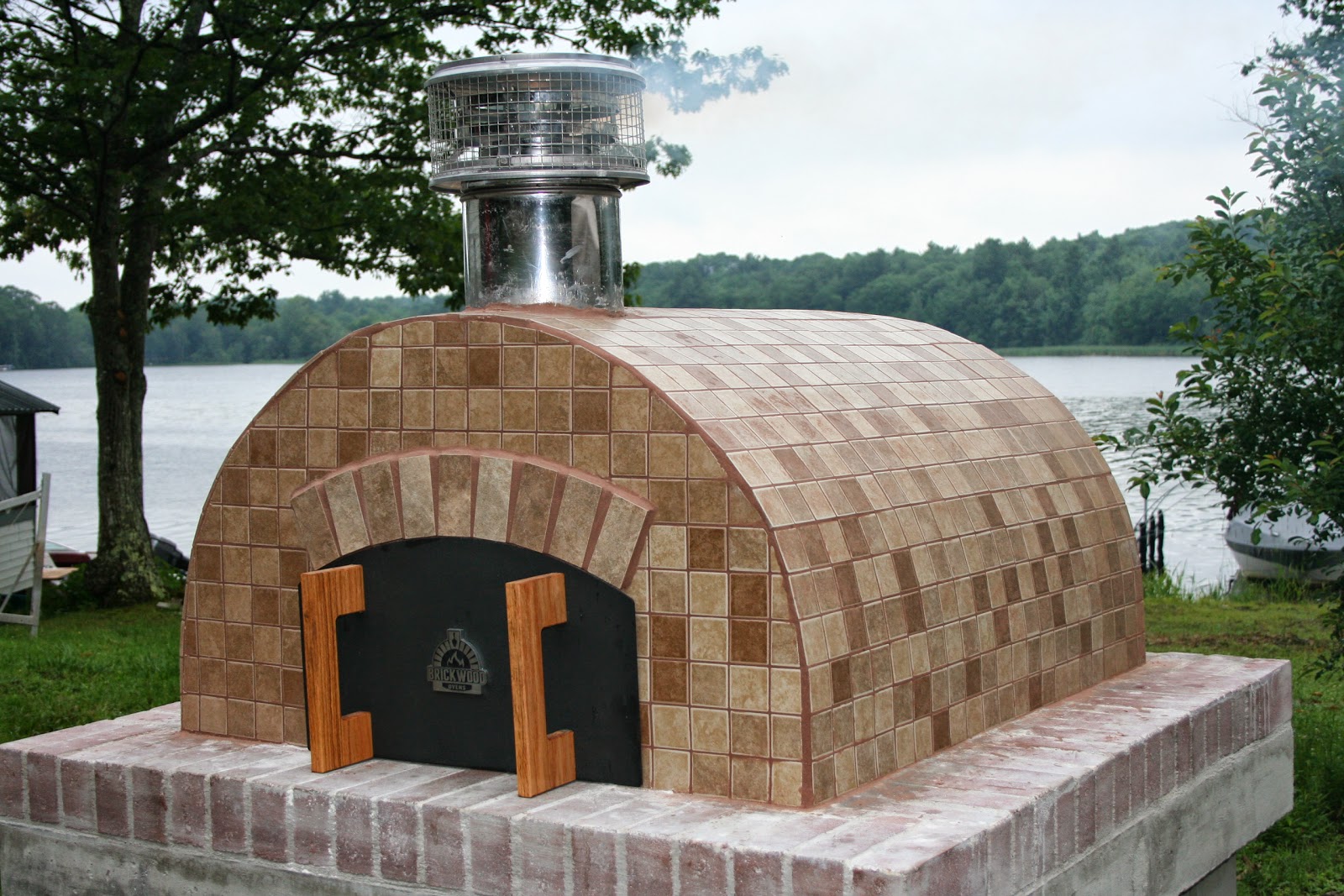 Wood fired brick oven