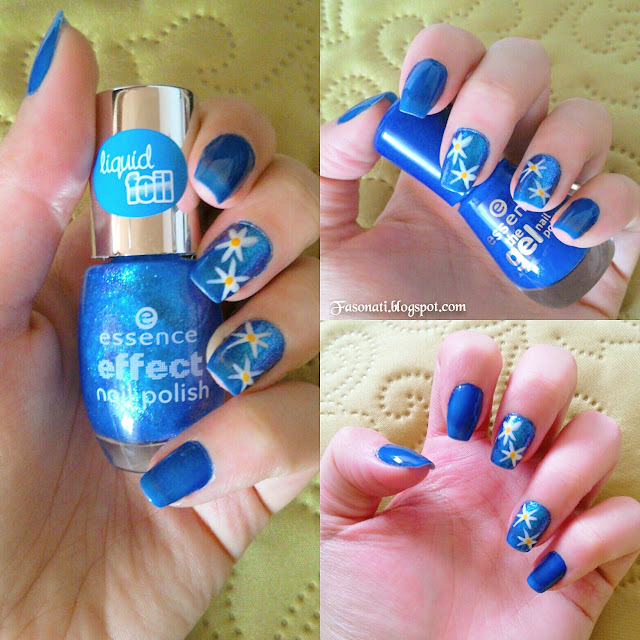 MANICURE: Pani Syrenka z kwiatem.