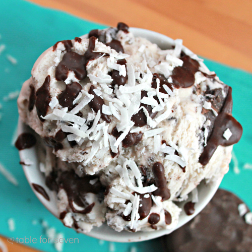 Oreo Coconut Delight Fudge Cremes Ice Cream • Table for Seven