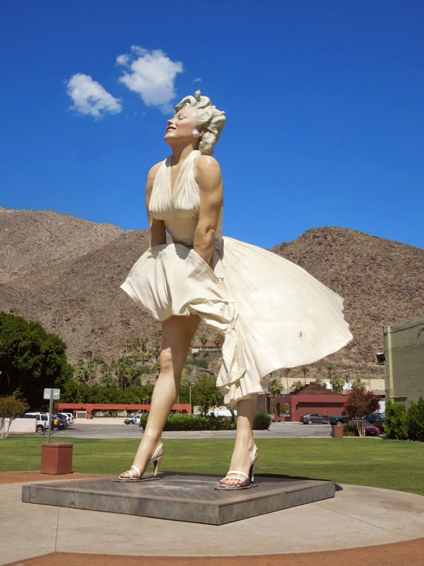 See the Marilyn Monroe statue in Palm Springs, CA, USA.