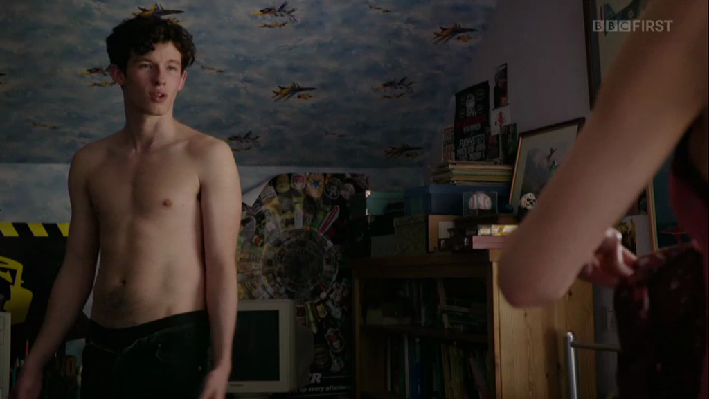 Callum Turner - Shirtless in "Leaving" .