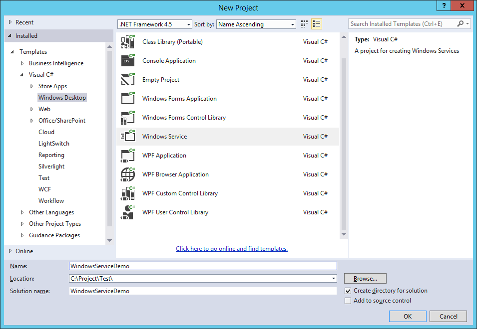 The Wanderer Create Simple Windows Service and Self Install in C & VB
