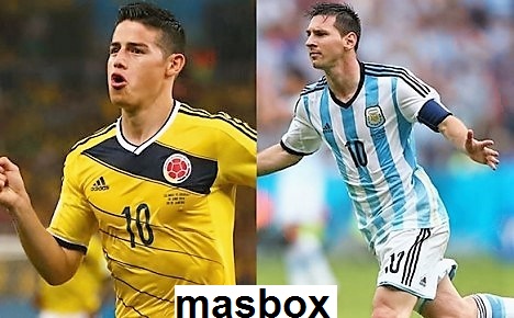    Argentina VS Colombia      مباراة الارجنتين وكولومبيا   فى مواجة نارية وقوية فى ربع النهائى للكوبا اميريكا فكل الانظار تتجه الان الى المباراة والانصار متعلقون بنجوم المنتخبين لتقديم الافضل لديهم فى ظل وجود افضل نجوم القارة بالمباراة الاحصائيات تصب فى مصلحة الارجنتين على كولومبيا من حيث الاحصائات لكن لكل مباراة ظروفها الخاصة التى تحكمهاعلى المستوى الفردى الارجنتين افضل من كولومبيا 