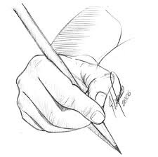 mão desenhando