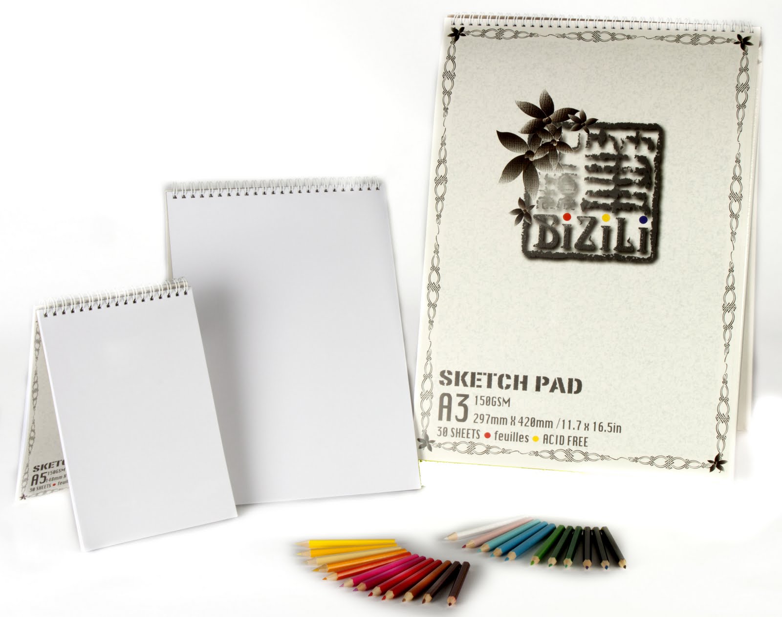 3 Sketch books drawing pads paper A3 A4 A5 and Pencils eBay