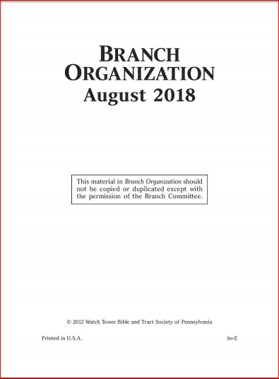 Branch Organization Manual