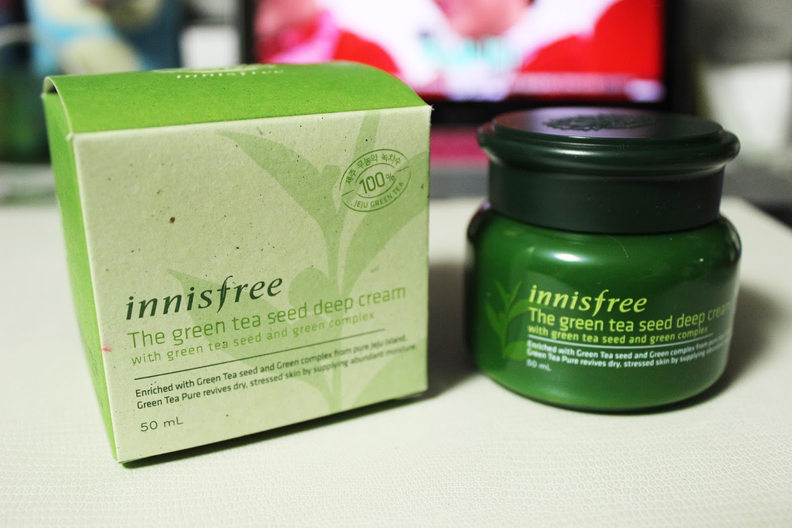 MY SUGARCOFFEE REVIEW Innisfree "The Green Tea Seed" Deep Cream