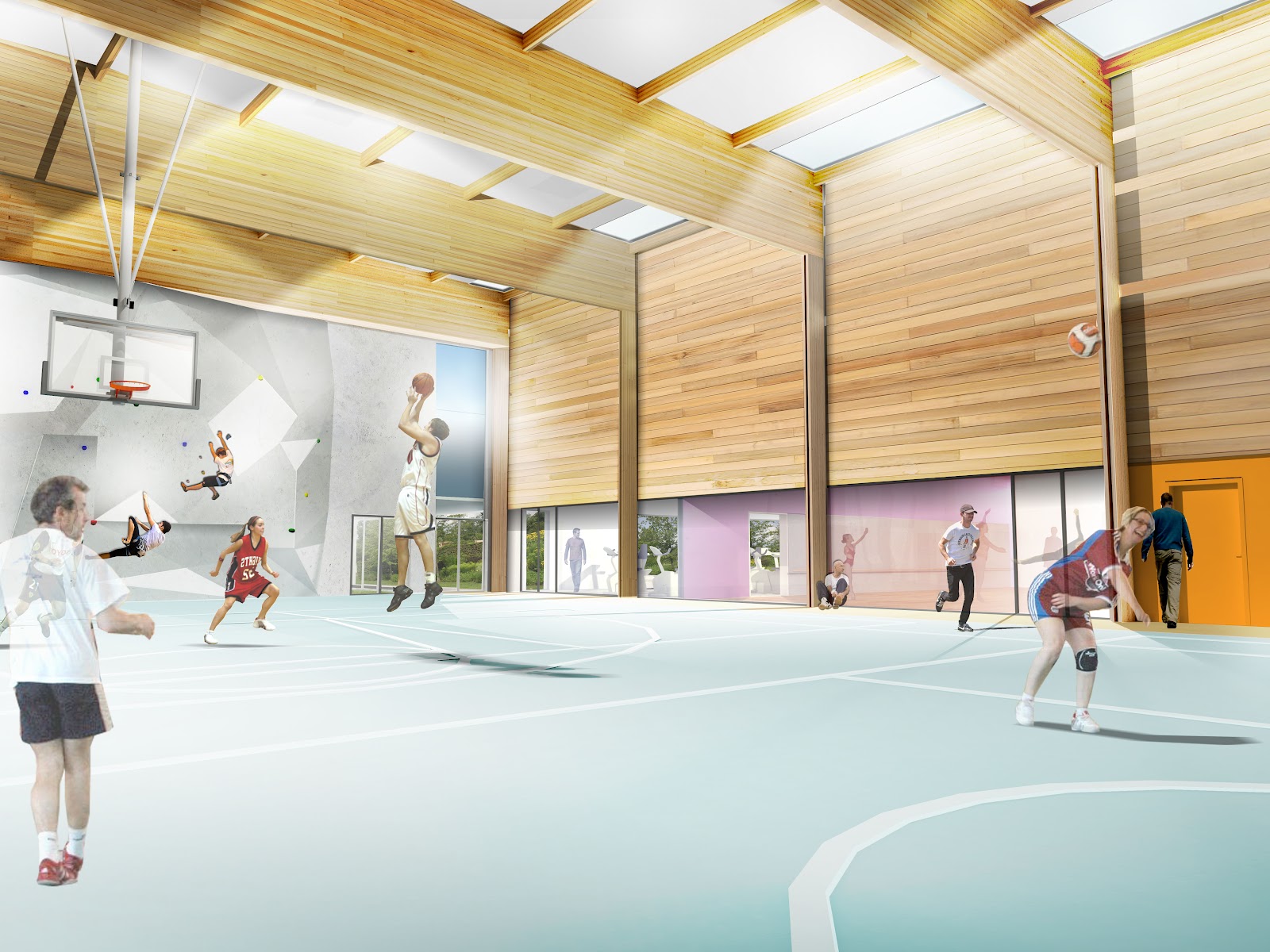 Gymnase Lycée Lamartine à Macon ABW Warnant Architecte