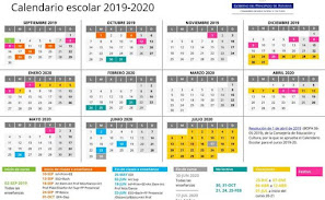 CALENDARIO ESCOLAR 2019/2020