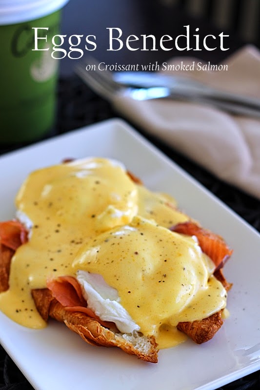 To Food with Love Easy Smoked Salmon Eggs Benedict on Toasted Croissant