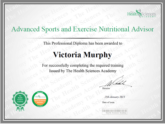 Vicci Murphy Nutrition Advanced Sports Exercise
