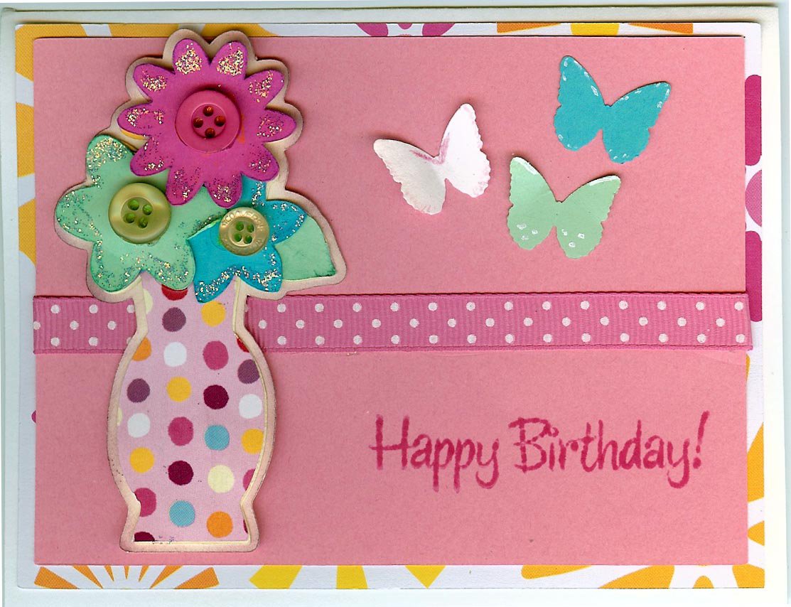 marilyn 39 s crafts flower vase birthday card diy teacher christmas gifts