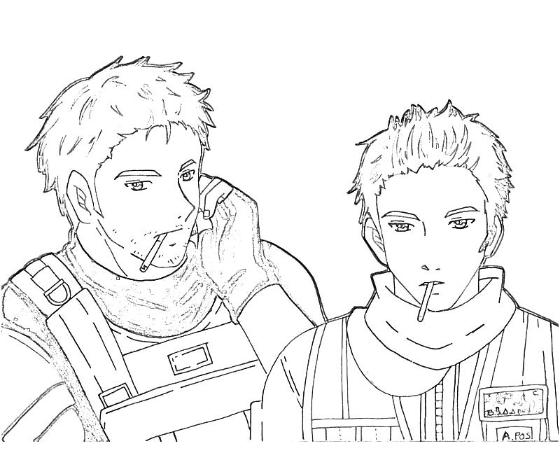 Printable Resident Evil Piers Nivans And Chris Redfield Coloring Pages printable-resident-evil-piers-nivans-and-chris-redfield-coloring-pages