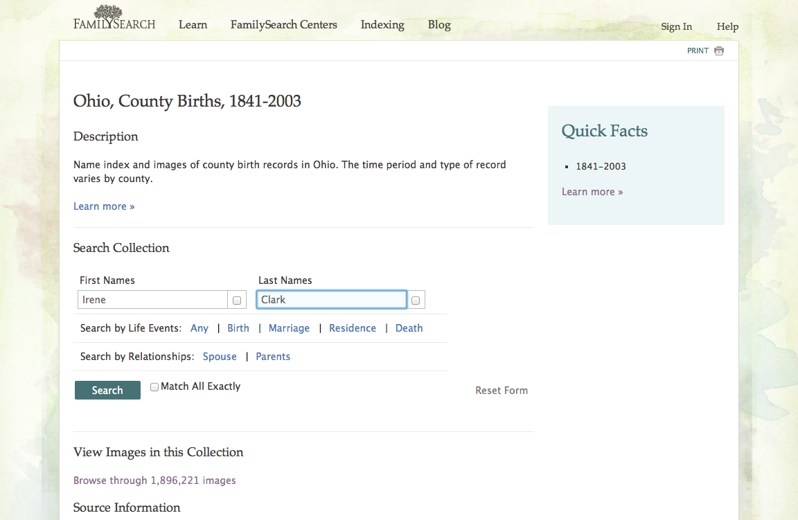 A Sense of Family FamilySearch Adds More Ohio Birth Records
