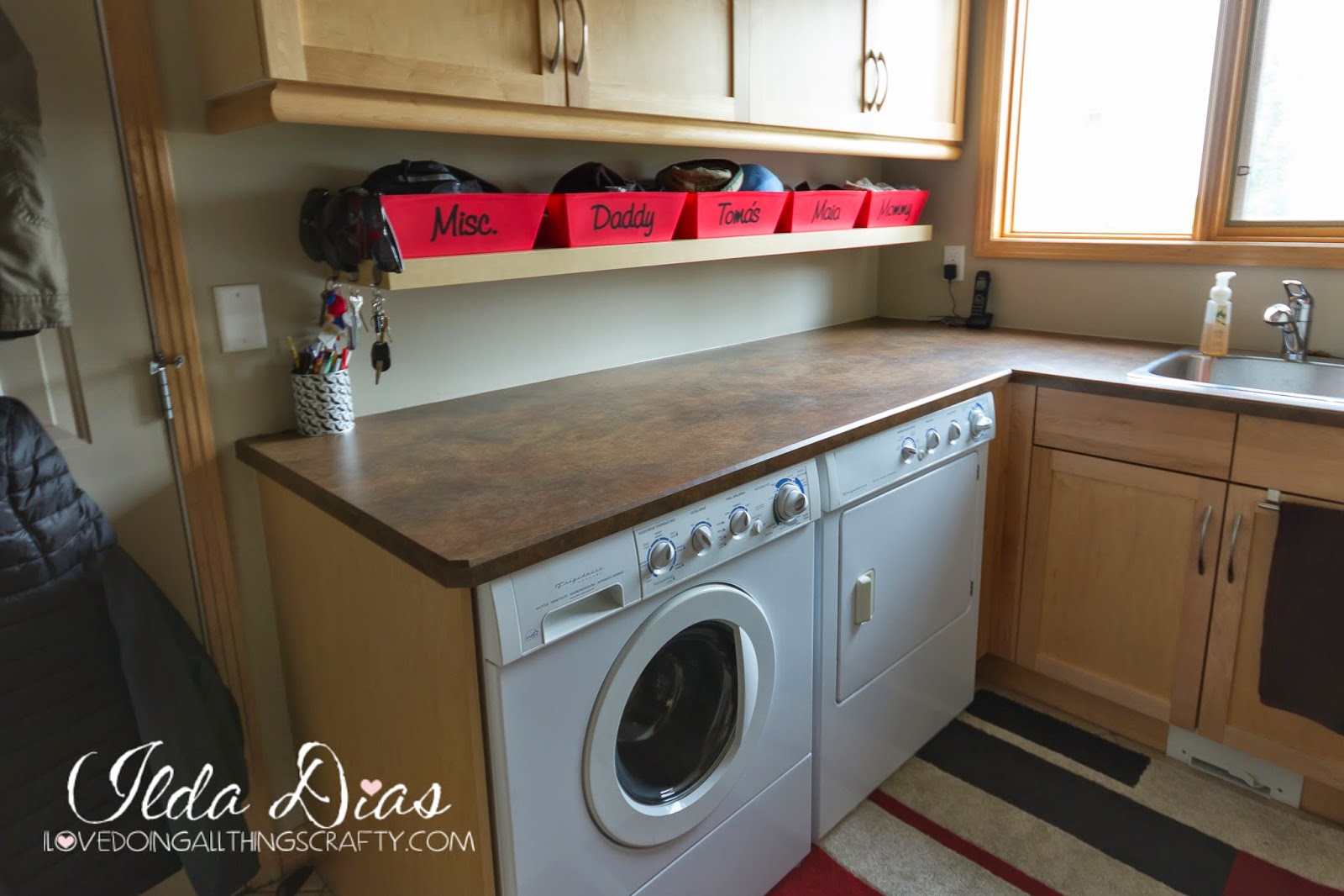 I Love Doing All Things Crafty Laundry Room Bin Organizers