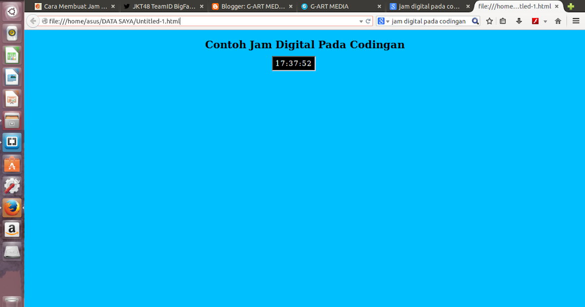 Cara membuat Jam digital pada codingan , PHP , HTML