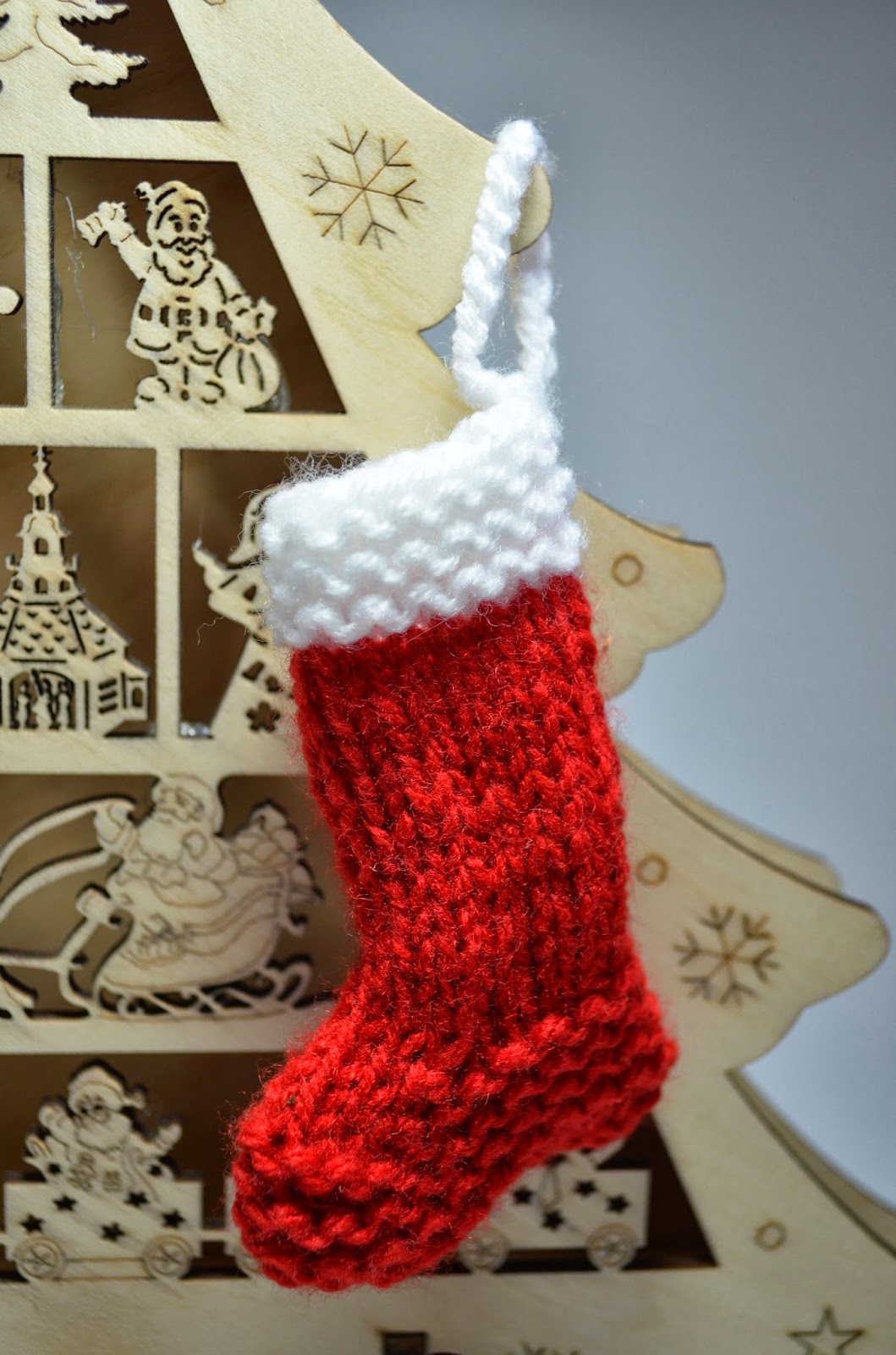crafternoon garden Knitted Christmas Stocking  