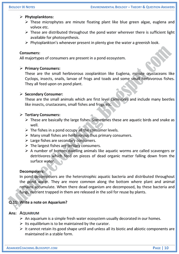 environmental-biology-theory-notes-and-question-answers-biology-notes-for-class-9th