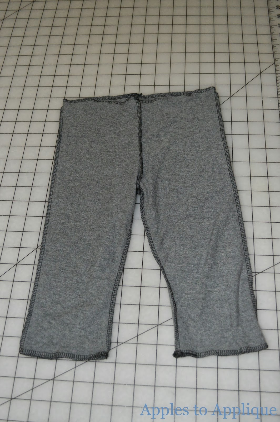 Apples to Applique Adjustable Baby Pants from an Old Shirt