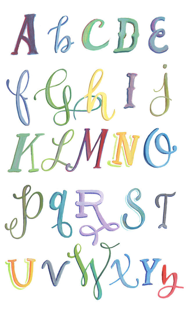 alisaburke lettering with makewells painting letters