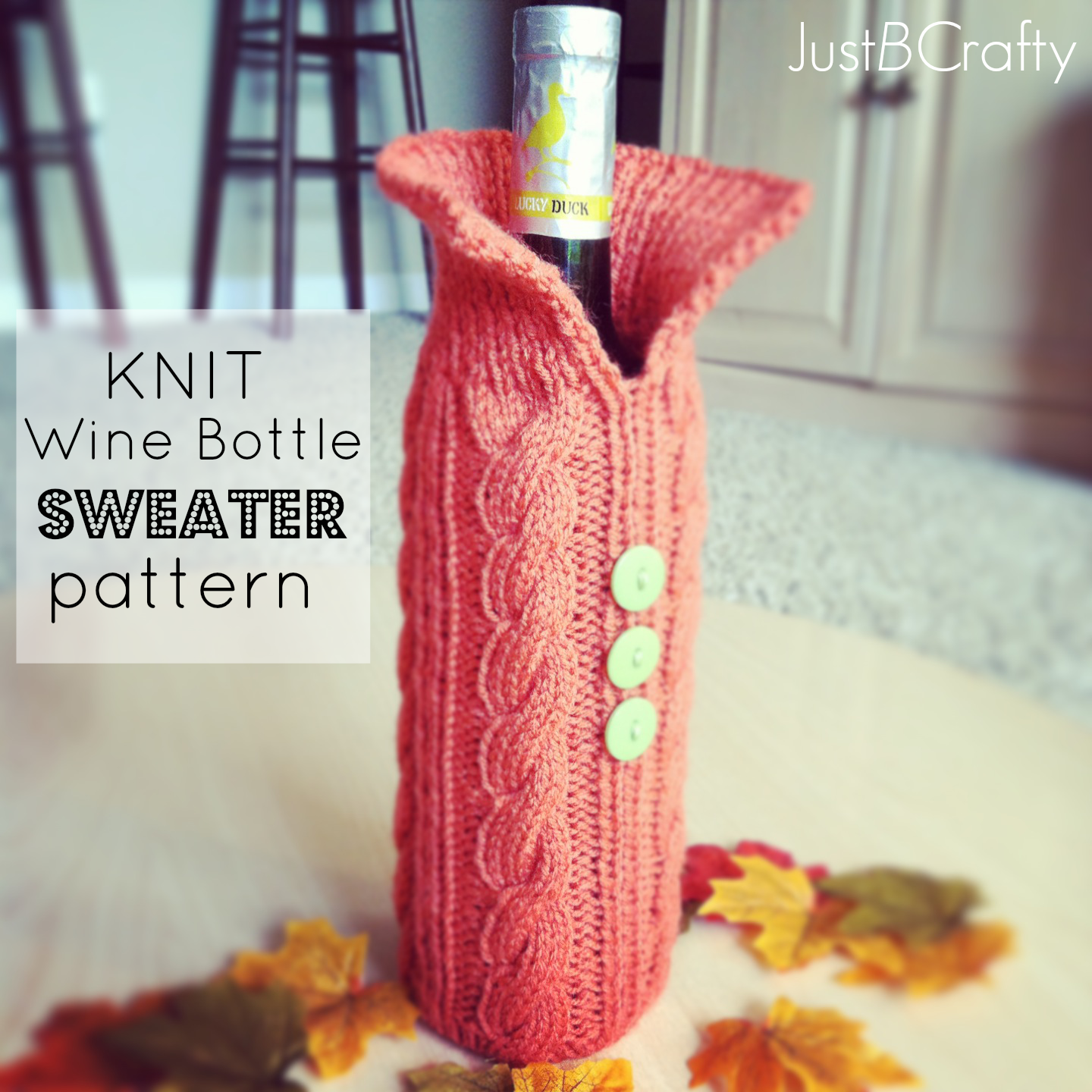 Knit Your Wine Bottle A Sweater Just Be Crafty