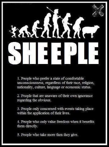 WARNING TO ALL SHEEPLE