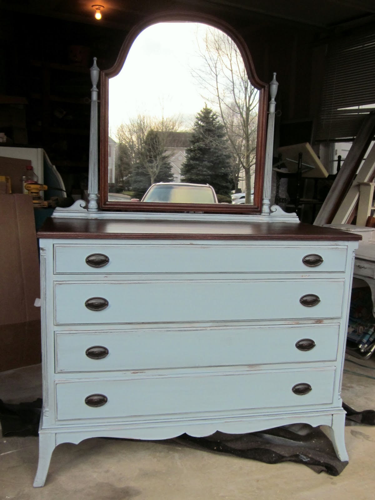 Uniquely Chic Furniture Me Again...Doin' the Blue Gray Dresser Thing